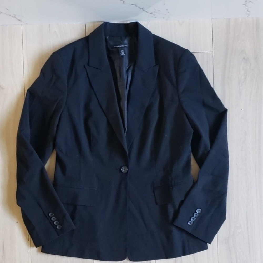 Kenneth Cole Blazer Womens 10 Black Professional Career Office Wear Jacket